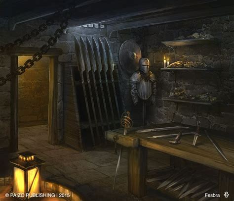 Armory Fantasy Rooms Fantasy Concept Art Fantasy Shop