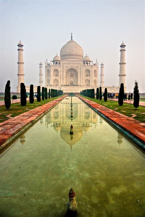 Taj Mahal At Sunset Agra Uttar Pradesh India Stock Image Image Of