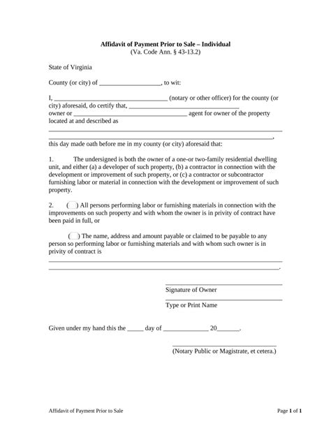 Va Affidavit Form Fill Out And Sign Printable Pdf Template Airslate