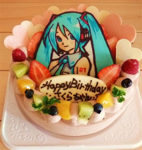 Hatsune Miku Cake Kawaii Dessert Kawaii Food Cute Food Yummy Food