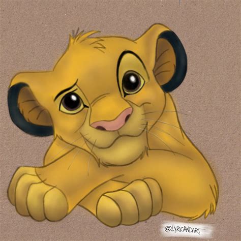 Simba Lion King Drawing Digital Art Procreate Rei Leão Desenhos