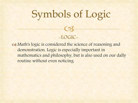 Ppt Symbols Of Logic Powerpoint Presentation Free Download Id2855047