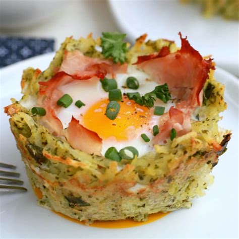 Baked Ham And Egg Cups In Hash Browns Dish N The Kitchen