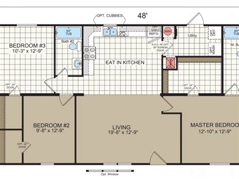 2 Bedroom Double Wide Mobile Home Floor Plans