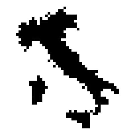 Pixel Map Of Italy Vector Illustration 18764751 Vector Art At Vecteezy