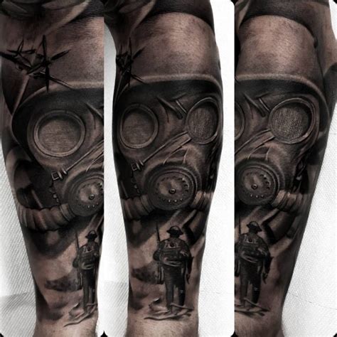 Firearm and helmet army tattoo. 105+ Powerful Military Tattoos Designs & Meanings - Be ...