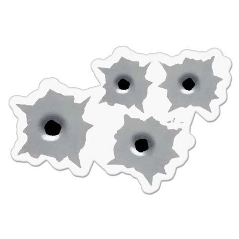 Bullet Holes Car Bumper Sticker Decal 6 X 4 Ebay