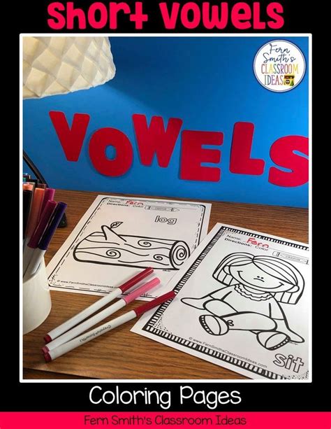 Short Vowels Coloring Pages Short Vowel Coloring Book Fern Smiths