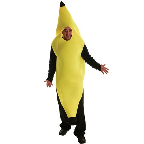 Adults Banana Man Fancy Dress Halloween Costume One Size Xs Uk