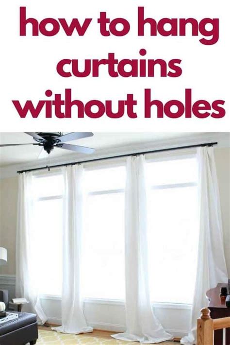 Another inexpensive method to hang your curtains is to use wires. How to Hang Curtains without Holes Using Command Hooks