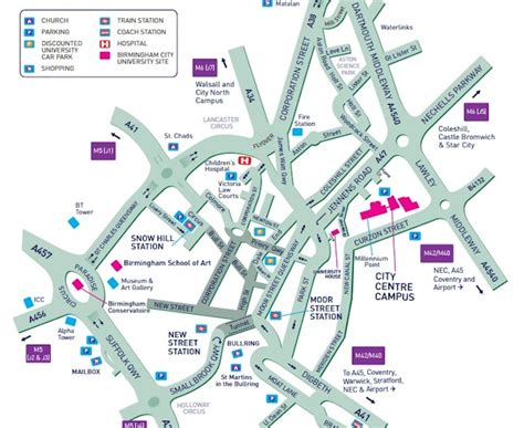 Birmingham City University City Centre Campus Map And Directions