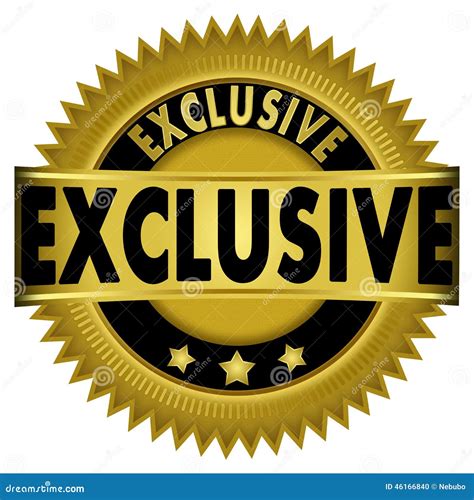Exclusive Gold Badge Stock Illustration Image 46166840