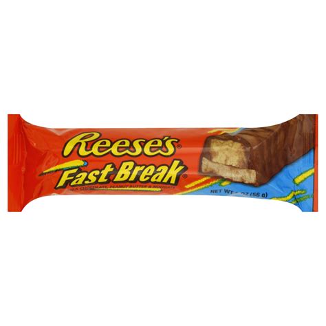 reese s fast break milk chocolate peanut butter and nougats 2 oz 56 g