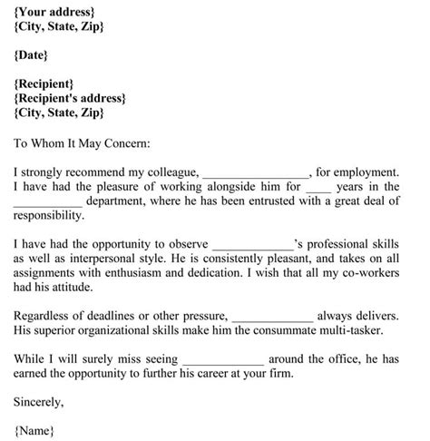 Army letter of recommendation example 1650 1275px letter of recommendation letter sample and cov letter of short recommendation letter sample. Letter of Recommendation for Co-Worker (18 Sample Letters ...