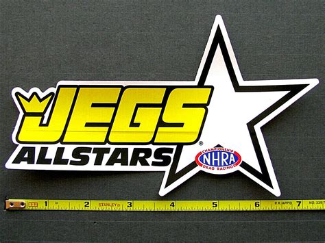 Jegs Allstars Vintage Drag Racing Sticker Decal Nhra Us