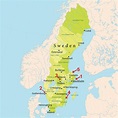 Estocolmo playas mapa - Mapa de Estocolmo playas (Södermanland y ...