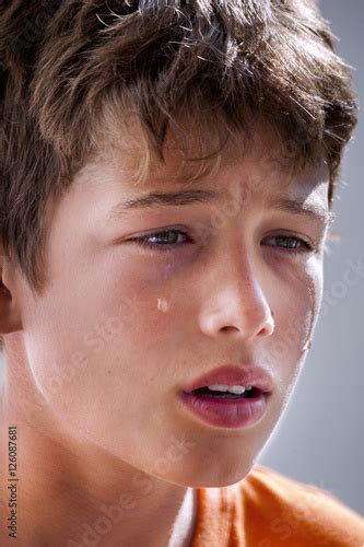 Portrait Of A Teenager Crying Inconsolably Buy This Stock Photo And