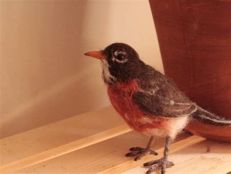 Needle Felted American Robin Etsy