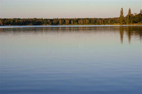 Blue Lake With Cloudy Sky Nature Series A Lake Landscape With