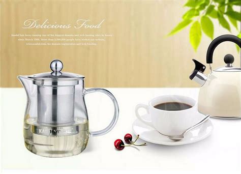 Kamjove A 14 Heat Resistant Clear Glass Teapot Wh Stainless Steel