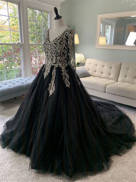 Black Wedding Dress With Beadings By Brides And Tailor