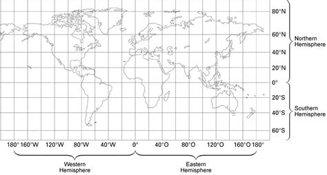 Latitude And Longitude World Map Blank World Map With Latitude And