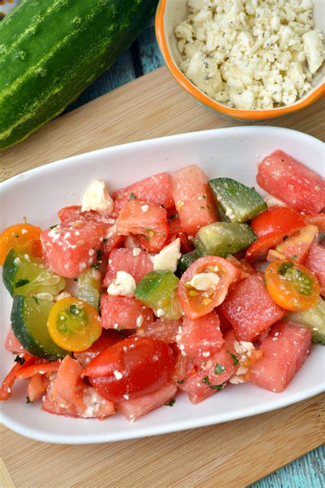 Tomato And Watermelon Salad Sweet Peas Kitchen