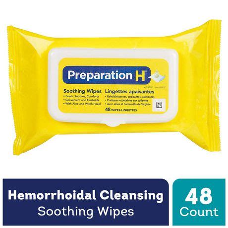 Preparation H Soothing Wipes For Hemorrhoid Cleansing With Aloe And