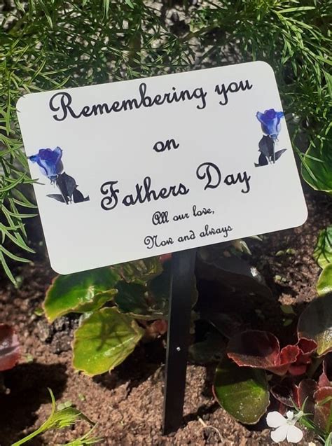Personalised Fathers Day Memorial Plaque Dad Grave Ornament Grave