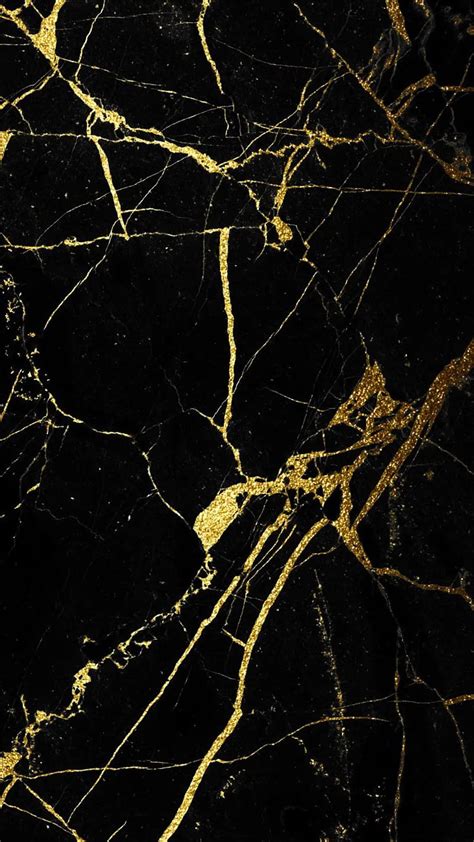Blackgold Marble Black Cracked Gold Hd Phone Wallpaper Peakpx