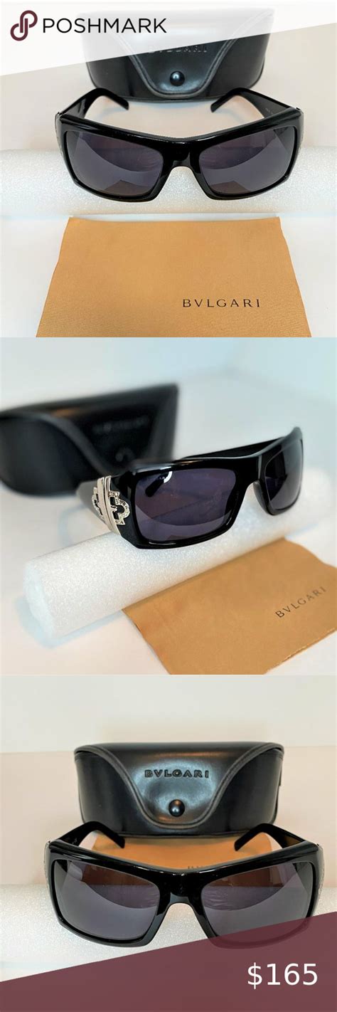 Bvlgari Swarovski Logo Black Sunglasses Black Sunglasses Swarovski Rhinestones Sunglasses