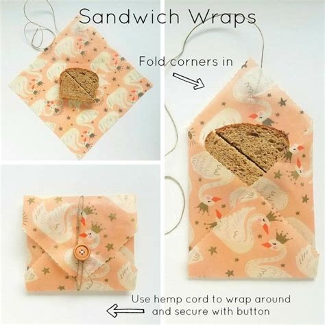 Beeswax Sandwich Wrap Reusable Wax Paper Plastic Free Etsy Beeswax