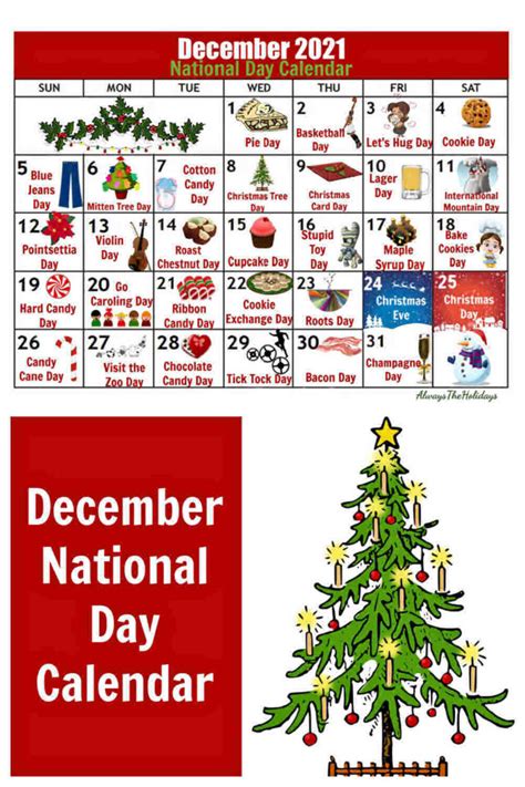 December National Day Calendar 2021 Free Printable Calendars