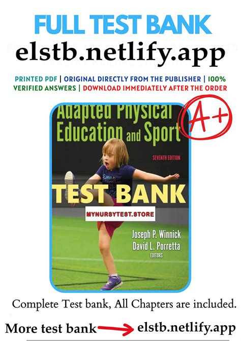 Solution Test Bank For Adapted Physical Education And Sport 7th