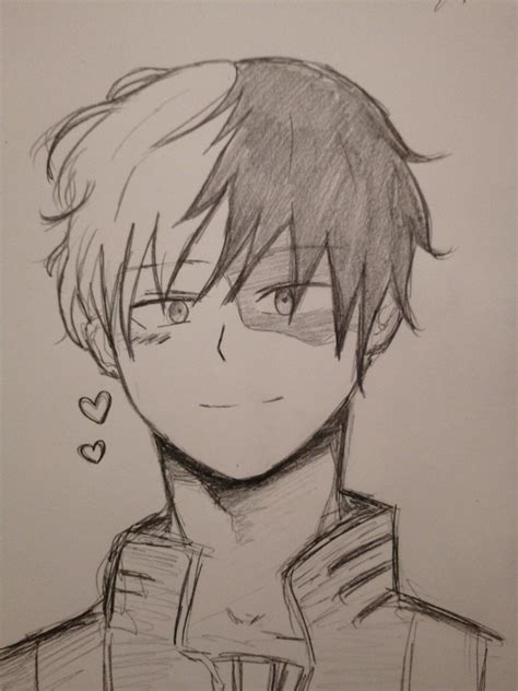 Shoto Todoroki Fanart Anime Character Drawing Anime Boy Sketch Images And Photos Finder