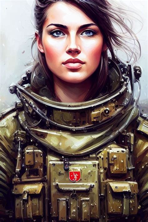 Hyperrealistic Portrait Of Gorgeous Female Tank Comm