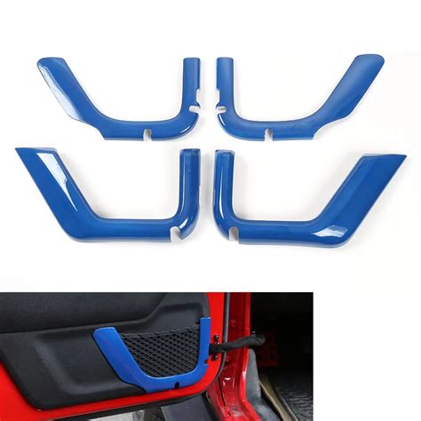 Pcs Set Door Car Chrome Abs Door Storage Cover Trim Frame Decoration Fits For Jeep Wrangler Jk