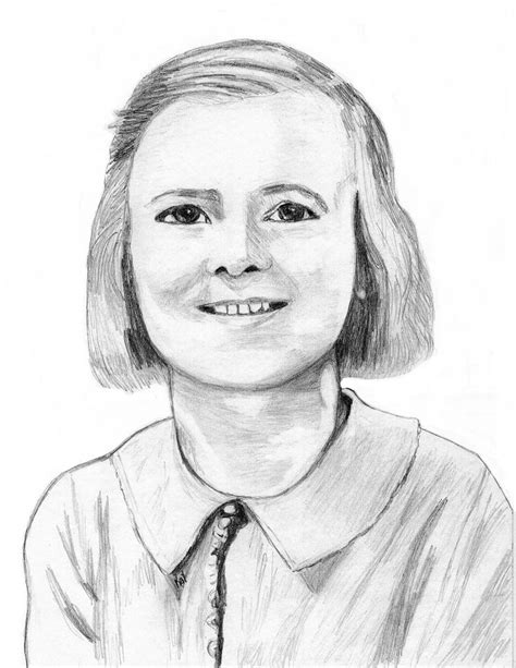 Drawing Of The Young Elizabeth Jennings By Kathleen A Ellinger Ofs