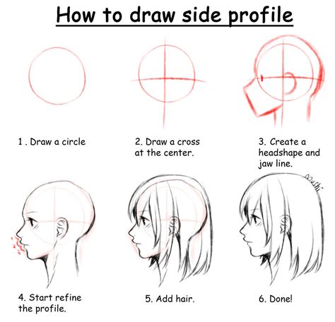 Anime Side Profile Looking Up Reference Img Egg