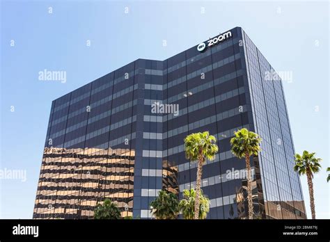 May 6, 2020 San Jose / CA / USA - Zoom headquarters in Silicon Valley