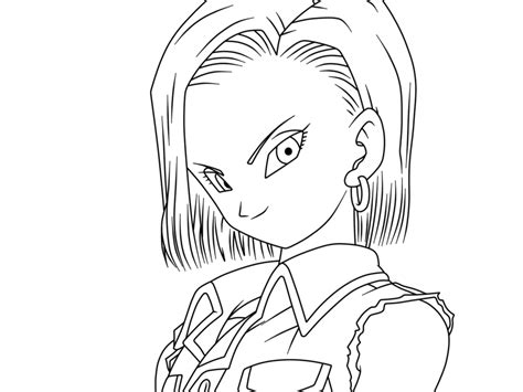 Vous avez à disposition un dessin du coloriage c18 dragon ball z à imprimer avec des couleurs pour aider à choisir les crayons et feutres pour colorier et dessiner. Coloriage C18 Dragon Ball Z à imprimer