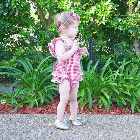 Emmababy Baby Rompers Cute Red Plaid Ruffles Romper Infant Baby Girls