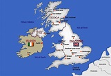 Mapa da Grã-Bretanha / Grã-Bretanha mapa online