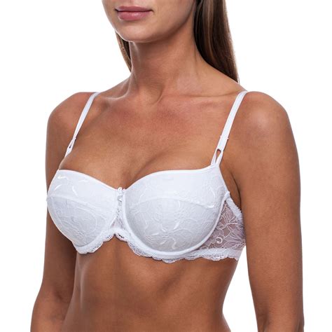 Balconette Demi Underwire Lightly Padded Sexy Comfortable Lace Half Cup