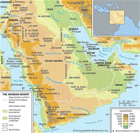 Arabian Desert Facts Definition Temperature Plants Animals And Map