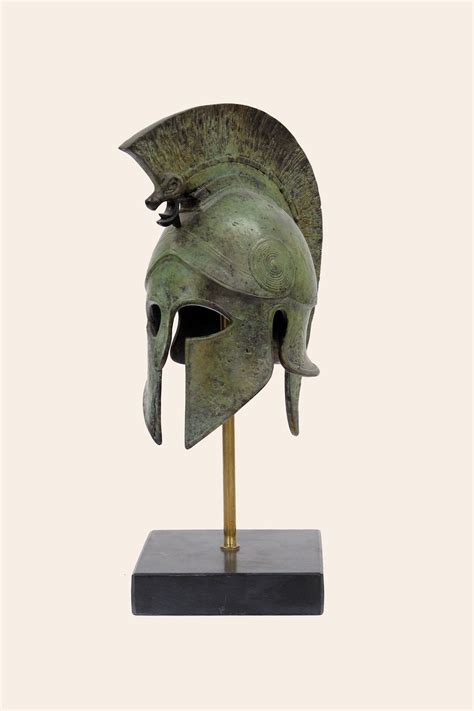 Spartan Battle Helmet Ancient Greek Bronze Museum Replica 1378