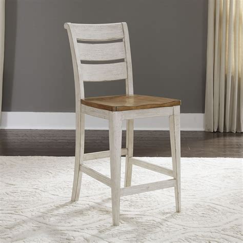 Walker edison rustic farmhouse wood distressed dining room chairs kitchenarmless dining chairs kitchen brown oak set of 2 4.5 out of 5 stars 443 $150.00 $ 150. Farmhouse Reimagined Antique White Ladder Back Counter ...