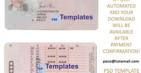 Uk Driving Licence Template Frontback Editable Templates