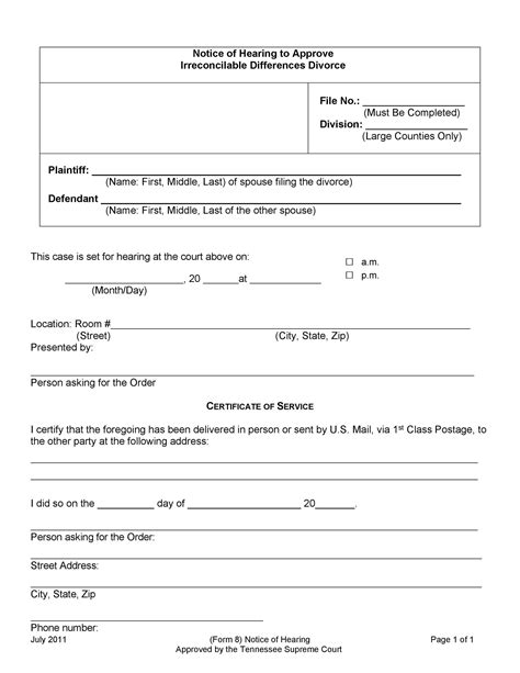 Printable Divorce Papers South Dakota Web Both Parties Must Use Ujs Forms