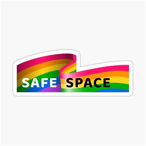 Sign Safe Space Zone Equality LGBTQ Flag Colors Sticker For Sale By Aronia Redbubble
